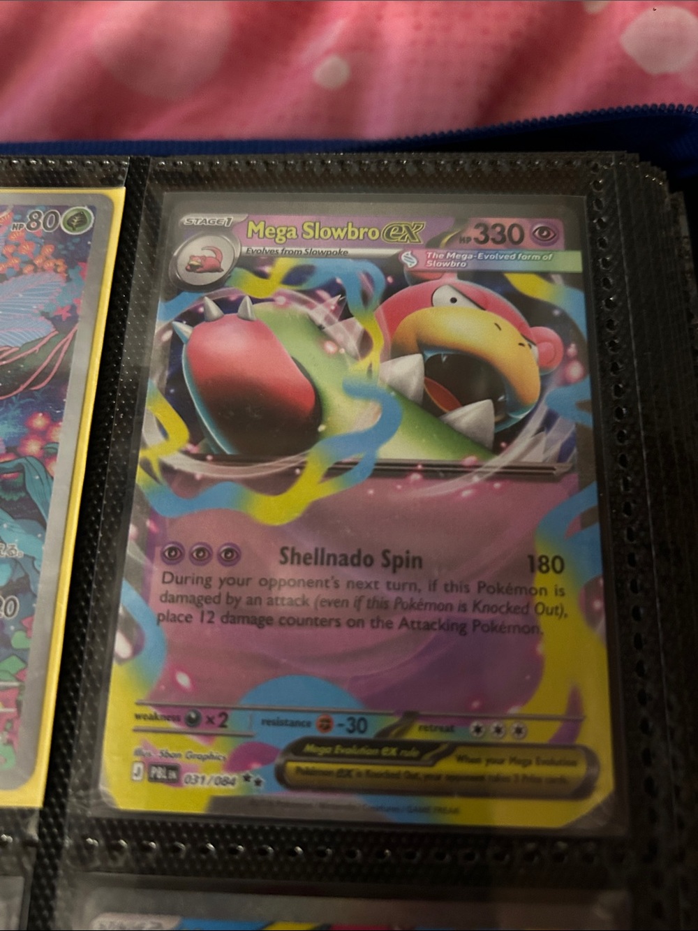 Mega Slowbro EX Pink Holo Card - Collectible